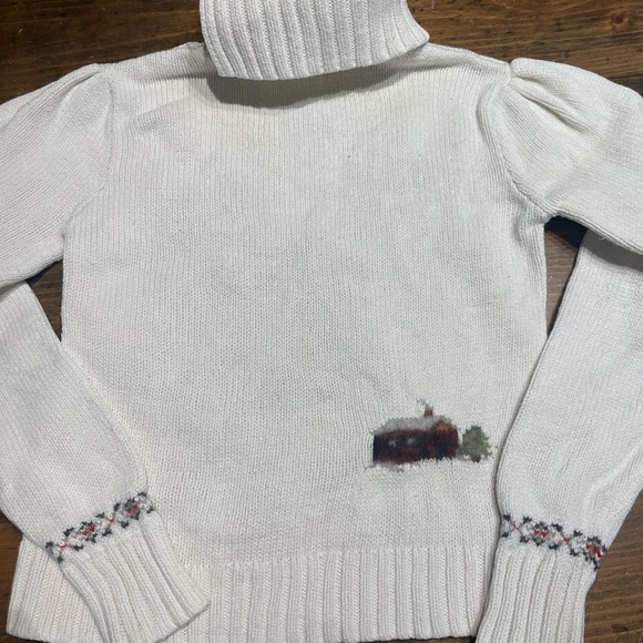 Ralph Lauren Girls 6/7 Classic Ice Skater-Intarsia Sweater - Picture 8 of 8